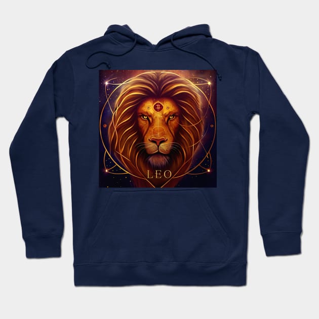 Zodiac Sign LEO - Fantasy Illustration of astrology Leo Hoodie by KOTOdesign